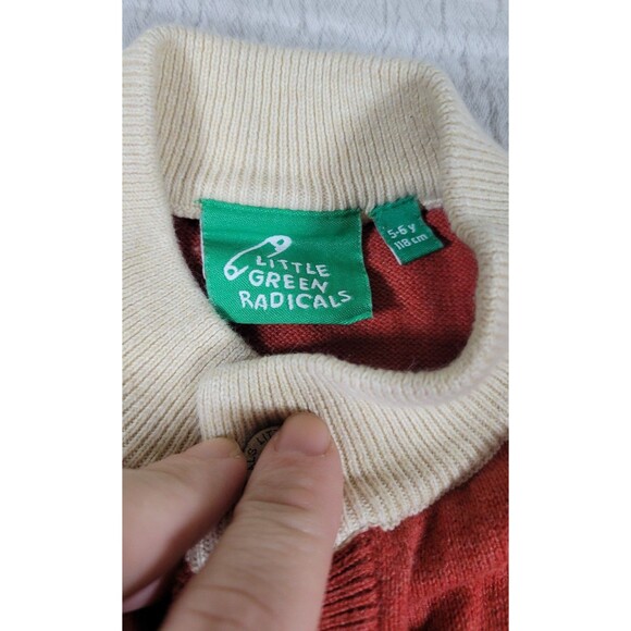 Little Green Radicals Rainbow Sunrise Cardigan 5–6Y 100% Organic Cotton Knit Swe - Picture 3 of 7